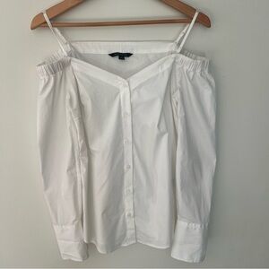 Banana Republic Off-Shoulder White Blouse